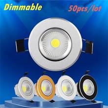 50pcs/lot Dimmable Led downlight light COB Ceiling Spot Light 6w 9w 12w  85-265V ceiling recessed Lights Indoor Lighting 2024 - buy cheap