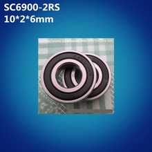 Free shipping 1pcs ABEC-7 S6900-2RS (10*22*6mm) Hybrid ceramic stainless steel deep groove ball bearing S6900 for bike&fishing 2024 - buy cheap