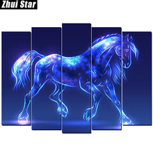 Zhui Star Full Square Drill 5D DIY Diamond Painting "Crystal horse" handmade 3D Embroidery arts Cross Stitch Mosaic Decor gift 2024 - buy cheap