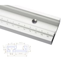 Ferramenta para marcenaria diy com trilho em t de alumínio padrão de 800mm (31.5 polegadas) 45mm de espessura 2024 - compre barato