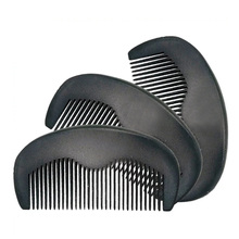 1PCS Half Moon Peach Pocket Beard Comb Black Small Peach Wood Hair Brush Comb Make Up Tool For Men 2024 - buy cheap