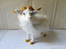 plastic&fur white goat hard model about 19x16cm simulation sheep stage prop craft home decoration toy gift w0226 2024 - buy cheap