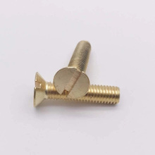 3pcs M8 Brass Slotted flat head screw one line socket Countersunk heads screws Mechanical bolts 12mm-35mm Length 2024 - buy cheap