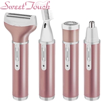 4 in 1 Rechargeable Lady Shaver Eyebrow Nose Trimmer Beard Shavers Female Epilator Hair Removel Lady Electric shaver Woman 2024 - buy cheap