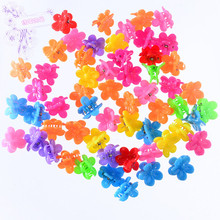 50 Pcs/Lot New Fashion Baby Girls Small Hair Claws Cute Candy Color flower Hair Jaw Clip Children Hairpin Hair Accessories 2024 - buy cheap