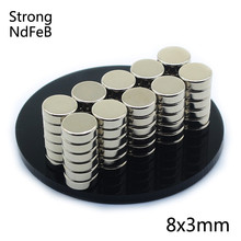 50pcs 8x3 N35 Strong Neodymium Magnets Tiny Disc NdFeB Rare Earth For Crafts Models Fridge Sticking Powerful Magnetic Magnet 2024 - buy cheap