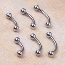 Eyebrow ring Fashion Body Piercing Jewelry 16G Bar 6mm 8mm 10mm 316L Stainless Steel curve Banana 2024 - buy cheap