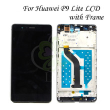 Tela lcd para huawei p9 lite, 5.2 polegadas, com touch screen, digitalizador, montagem, com quadro de substituição, para huawei p9lite 2024 - compre barato