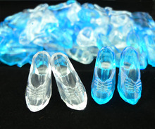 10 Pairs Fairy Tale Crystal Shoes Fashion Princess Doll Shoes High Heels Sandals for Barbie Dolls Accessories Baby Kids Toy 2024 - buy cheap