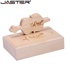 JASTER-memoria USB de Violín de madera + caja Flash Drive USB2.0, 64GB, 32GB, 16GB, 8GB, 4GB, para fotografía, regalos de boda, logotipo personalizado 2024 - compra barato