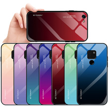 Градиентный чехол из закаленного стекла для телефона Huawei P30 Pro Honor 8X Mate 20 Pro Mate 10 Lite P20 P Smart Plus Nova 3i 3 4 P30, чехол 2024 - купить недорого