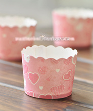 Ferramentas de cozimento para festa de casamento, muffin de papel, decoração de copo, rosa, amor, coração, caixa de cupcake, forros, caixa 2024 - compre barato