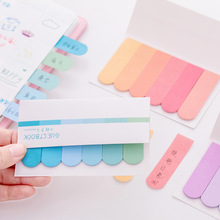 6 colors Gradient Cute Kawaii Memo Pad Sticky Notes index Posted It Planner Stickers Notepads Stationery Office School Supplies 2024 - buy cheap
