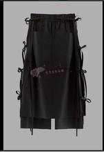 27-44 2021 New Men's Black Culottes Loose Wide Leg Pants Casual 9 Pants Tide Singer Costumes Clothing 2024 - buy cheap