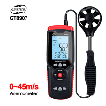 BENETECH Anemometer Sensor Wind Meter Digital Anemometer LCD Digital Wind Speed Meter Wind Meter 45m/s GT8907 Anemometer 2024 - buy cheap