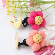 C New Designer Flower Scrunchy Sunflower Hairband Cute Rabbit Gum for Headwear Elastic Rubber Rope Hair Band Hair Accessories 2024 - купить недорого