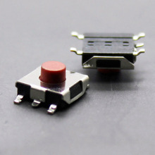 100pcs/lot 5 Pin SMD 6x6x3.7 6*6*3.7mm red push button switch micro switch 2024 - buy cheap