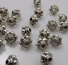 Free Shipping Wholesale 2000pcs Antique Silver Corrugated Rim Studded Rondelle Spacer Beads 4x4.5mm DIY 2024 - buy cheap