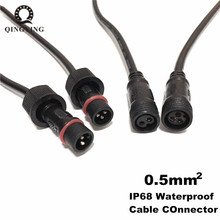 10 Pairs Black Male & Female Plug Waterproof LED Connector With 2/3 Core 2/3 Pin  IP68 40cm 0.5(mm2) Cable For LED Lighting 2024 - buy cheap