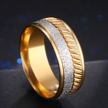 Hibobi Stainless Steel Rings Gold Silver Color Stainless Steel Rings for Men Rings Wedding Band Male Alliance Jewelry 2024 - buy cheap