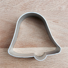 1pc Christmas Bell Shaped Aluminium Alloy Cookie Mold Metal Biscuit Cutter Form To Cake 2024 - buy cheap