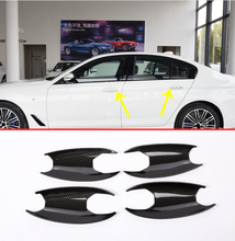 Manija de puerta Exterior para coche, cubierta embellecedora de fibra de carbono ABS cromado para BMW nueva serie 5 G30 2017 2018, 4 Uds. 2024 - compra barato