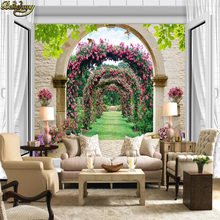 Beibehang-papel tapiz 3D personalizado para sala de estar, rollos de papel tapiz de flores para pared, sofá y dormitorio 2024 - compra barato