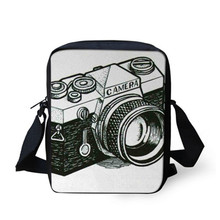 ELVISWORDS Fashion Flower Camera Printed Messenger Bags For Women Casual Shoulder Bags Girls Crossbody Bag Travel Handbags Bolsa 2024 - buy cheap