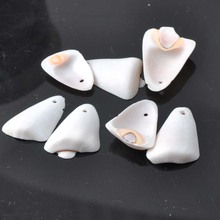 LOVE  Triangle Shaped Natural Spiral Shell Concha Loose Beads ONE Hole for Clothing Craft Decoration 30pcs 23-32mm TRS0082 2024 - buy cheap