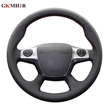 Black Soft Artificial Leather Car Steering Wheel Cover for Ford Focus 3 2012-2014 KUGA Escape 2013-2016 2024 - buy cheap