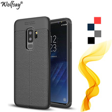 Fabricante de capa para samsung galaxy s9 plus, capinha de luxo com estampa de couro, e silicone para samsung galaxy s9 plus 2024 - compre barato