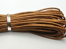 30 Meters Coffee Waxed Cotton Beading Cord Thread Line 2mm Jewelry String 2024 - buy cheap