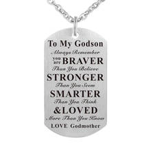 Stainless Steel Godmother Gift for Godson Jewelry Pendant Necklace 2024 - buy cheap