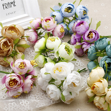 Flores artificiais bud falso flores rosa bouquet DIY Cocar e segurando flores Suprimentos grinalda partido casa casamento decoração 2024 - compre barato