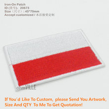Sale Poland Flag Iron on Patch for Clothing Appliques 3D Embroidery parches Eco-Friendly Embroidered Patches brand Handmade 2024 - buy cheap