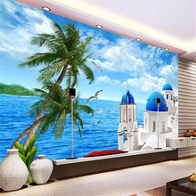 Beibehang-murales estereoscópicos 3d para playa, papel de pared de Europa, Fondo de TV, sala de estar, dormitorio, papel pintado fotográfico 2024 - compra barato