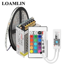5m 5050 60Leds/m RGB LED Strip Waterproof or Non Waterproof  Magic Home WIFI RGB LED Controller 12V 5A  LED Power Supply Kit 2024 - buy cheap