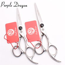 5.5" 6" Japan 440C Purple Dragon Black GEM Professional Hairdressing Scissors Normal Scissors Cutting Shears Hair Scissors Z9013 2024 - buy cheap