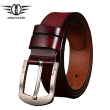 Plyesxale Mens Belts Luxury Genuine Leather Cowboy Belts With Pin Buckle Casual Belts For Jeans Fashion Brand Waistband G117 2024 - buy cheap