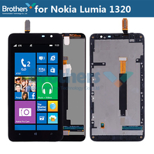 Для Nokia Lumia 1320 Оригинальный ЖК-экран ЖК-дисплей для Nokia Lumia 1320 ЖК-дисплей в сборе с рамкой сенсорный экран дигитайзер протестирован 2024 - купить недорого