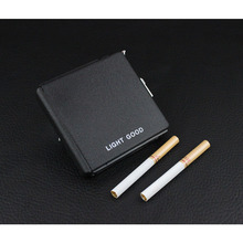 (20 сигарет) Матовый многофункциональный чехол для сигарет, модный аксессуар, надувная газовая зажигалка, сигаретная коробка, мужской подарок 2024 - купить недорого