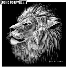 Full Square/Round Drill 5D DIY Diamond Painting Animal Male Lion Diamond Embroidery Cross Stitch Mosaic Wall Decor Gift 187056 2024 - buy cheap