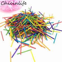 Chicinlife-varas de madeira para ensino, 1000 peças, palitos de palitos de madeira, diy, matemática, brinquedos para ensino de crianças, brinquedo educacional infantil, chá de bebê, aniversário 2024 - compre barato