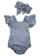 2Pcs/Set Polka Dot Newborn Baby Girls Clothes Butterfly Sleeve Romper Jumpsuit Sunsuit Outfits 2024 - buy cheap