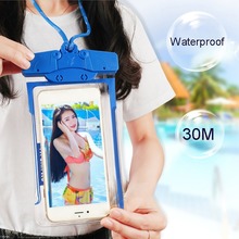 Bolsa resistente al agua bajo agua para teléfono móvil foto natación deriva deportes al aire libre pantalla táctil bolsa sellada con cordón 1 2024 - compra barato