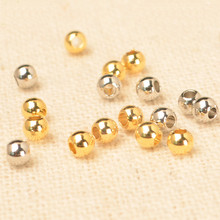 SEA MEW 100 PCS 3mm*1.2mm 4mm*1.5mm Metal Brass Gold Rhodium Round Spacer Beads Hole Beads Loose Bead For Jewelry Making 2024 - buy cheap