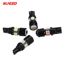 100 T10 Car Lights White High Power W5W 194 Led 5050 4SMD + 1.5W COB Lens Interior Light Bulbs 12V Number Plate Clearance Lamp 2024 - buy cheap