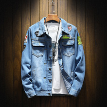 Men High Quality Man Vintage Jean Jacket Streetwear Chaqueta Hombre Mens Denim Jacket Plus Size Coat 5XL Casual Bomber Jackets 2024 - buy cheap