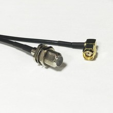 New RP-SMA  Male  Plug Right  Angle Connector  Switch F  Female Jack  Connector  RG174  Wholesale 20CM 8" Adapter 2024 - buy cheap