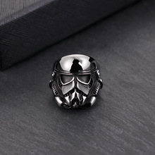 European and American men's titanium steel skull ring stainless steel ghost head punk retro ring accessories 2024 - buy cheap